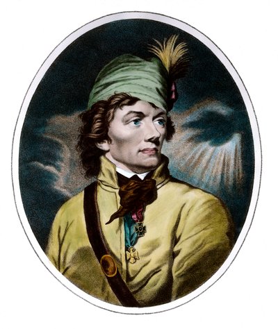 Portræt af Thaddeus (Tadeusz) Kosciuszko (Kosciusko) (1746 - 1817) general og polske helte. Stik af det 18. århundrede. Privat samling. af Unknown artist