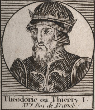 Portrait of Thierry IIIdani af Unknown artist