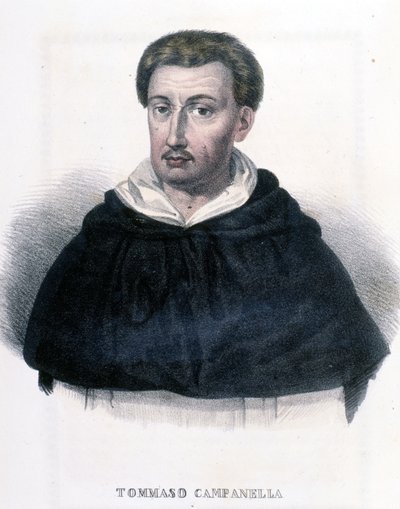 Portræt af Tommaso Campanella (1568-1639), italiensk filosof. af Unknown artist