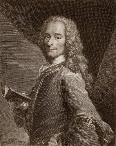 Portræt af Voltaire (1694 - 1778). af Unknown artist