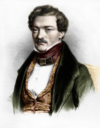 Portræt af den franske tenor Gilbert-Louis Duprez af Unknown artist