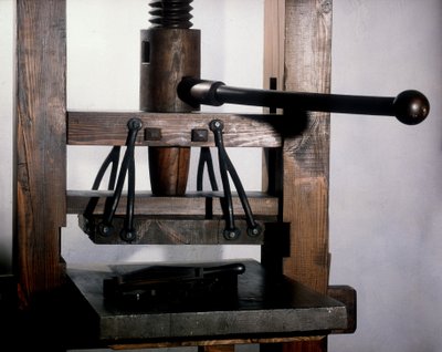 Presse af Johannes Gensfleisch Gutenberg (1400-1468) af Unknown artist