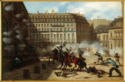 Vandtårnets indløb, Place du Palais-Royal, 24. februar af Unknown artist