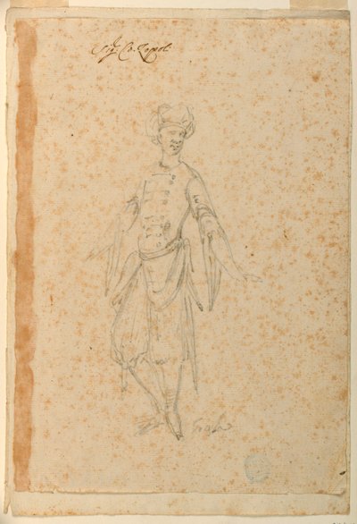 Projekt for et balletkostume af en orientalsk nar af Unknown artist