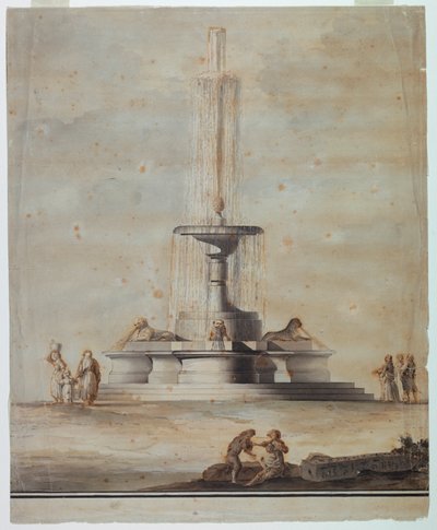Projekt til en springvand af Unknown artist