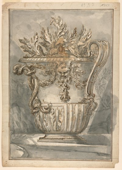 Projekt til en vase af Unknown artist