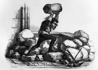 Quasimodo i Notre Dame de Paris af V. Hugo. af Unknown artist