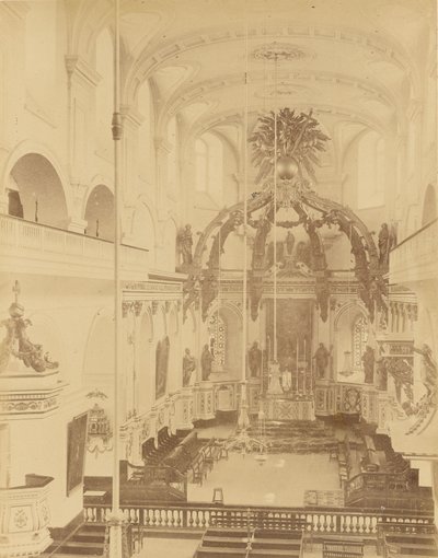 Quebec, inde i katedralen af Unknown artist