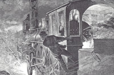 Jernbaneførere, slutningen af det 19. århundrede (trægravering) af Unknown artist