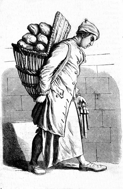 Repræsentation af en bager. 1700-tals stik. af Unknown artist