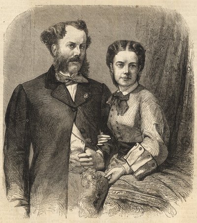 Richard Klemens von Metternich (1829-1895) og Pauline Metternich (Pauline Clementine Marie Walburge, grevinde Sandor von Szlavnicza - Prinsesse af Metternich-Winneburg zu Beilstein) (1836-1921) - The Illustrous Universe of 1864 af Unknown artist