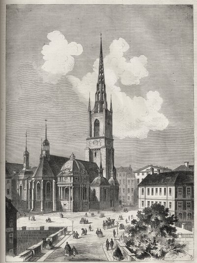 Riddarholmen kirke - Riddarholms kirke i Stockholm - 1866 - af Unknown artist