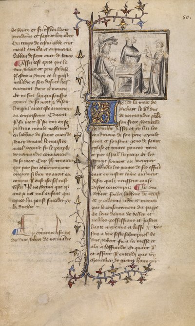 Robert I og en præsentation af en høg af Unknown artist