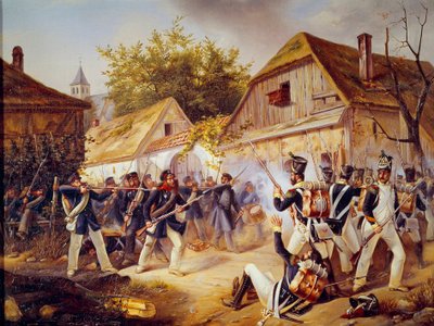 Russisk kampagne: "" Overgivelsen af tropperne fra Vandamme til slaget ved Culm (Kulm) den 30/08/1813"" 1813 Paris, Armees museum af Unknown artist