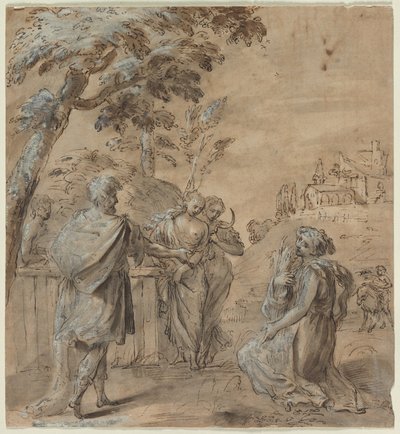 Ruth og Boaz (rekto) af Unknown artist
