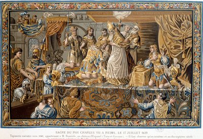 Hellige kong Charles VII i Reims den 17. juli af Unknown artist