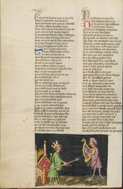 Saul forsøger at dræbe David af Unknown artist