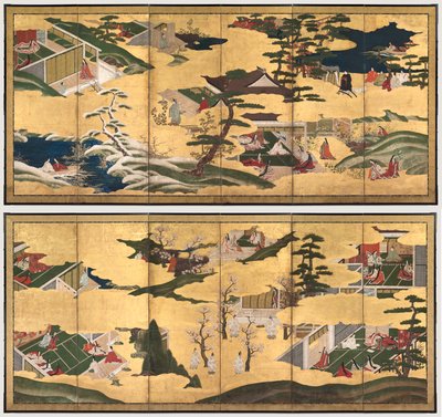 Scener fra fortællingen om Genji af Unknown artist