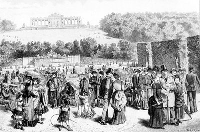 Schonbrunn Park i Wien. sd. Gravering 1800-tallet. af Unknown artist