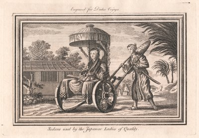 Sedaner brugt af de japanske kvalitetsdamer af Unknown artist