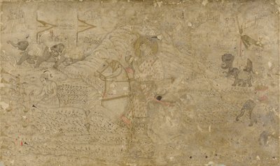 Shah Jahan og hans søn Dara Shikoh Jagt af Unknown artist
