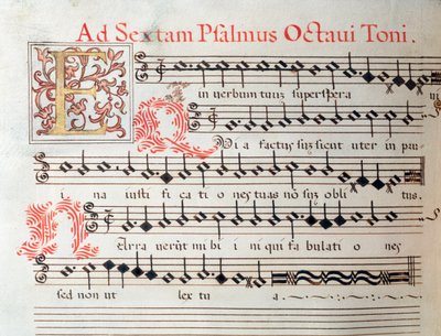 Nodeblad af et helligt værk af Giovanni Giacomo Gastoldi af Unknown artist