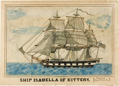 Skibet Isabella fra Kittery af Unknown artist