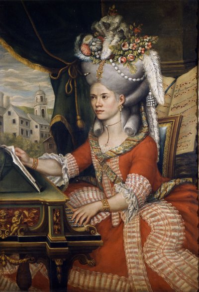 Sangerinden Therese (Teresa) Lanti, elskerinde til Casanova. Anonym. Scala Museum, Milano. af Unknown artist