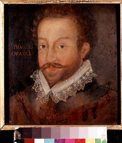 Sir Francis Drake, after an engraving attributed to Jodocus Hondius, c.1583dani af Unknown artist