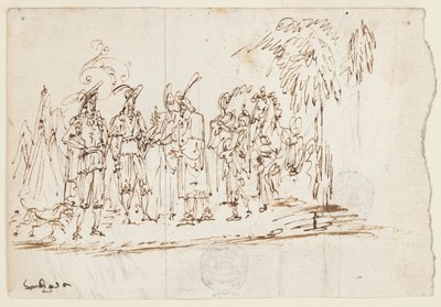 Skitse: Et orientalsk besøg af Unknown artist