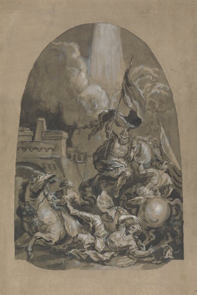 Skitse til oliemaleriet "The Conversion of St. Paul" af Unknown artist