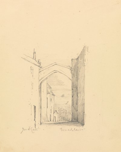 Skitse af York Gate af Unknown artist