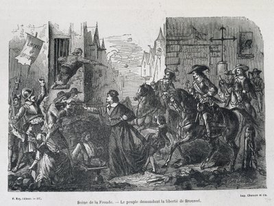Slyngescene - Folket, der opfordrer til Brousels frihed i 1648 af Unknown artist