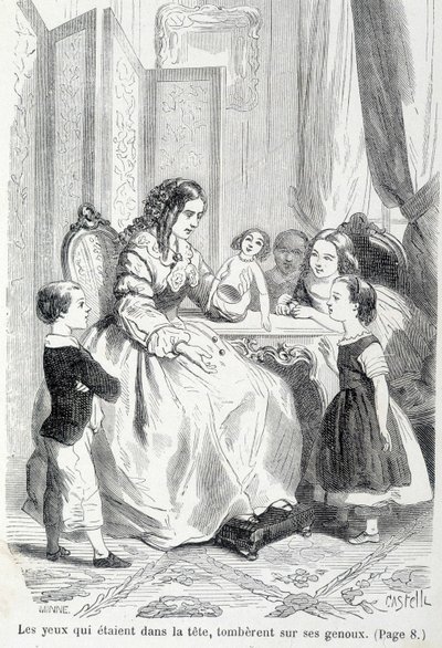 Sophie og den knækkede dukke - i "The misfortunes of Sophie"" af grevinden af Ségur, Hachette af Unknown artist