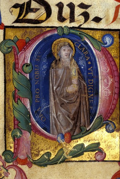 St. Claire. Grundlægger af Clareordenen (se Assisi af Unknown artist