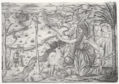 Sankt Hieronymus i bod af Unknown artist