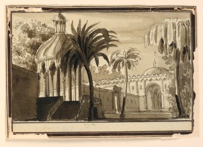 Scenedesign, Orientalske haver af Unknown artist