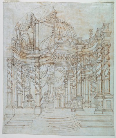 Scenedesign: Paladsarkitektur af Unknown artist