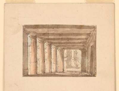 Scenedesign, Portico af Unknown artist