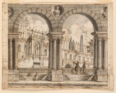 Scenedesign, gade og paladser af Unknown artist