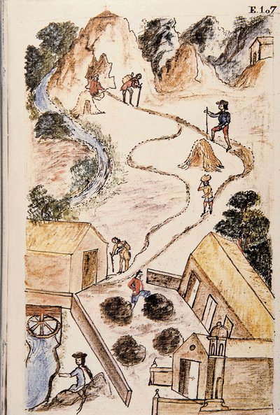 Bogen "Trujillo del Peru" eller "Codex Martinez Companion", af Baltazar Martinez Companion og Bujanda, biskop af Trujillo (1782-1785) af Unknown artist
