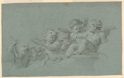 Studie af engle af Unknown artist
