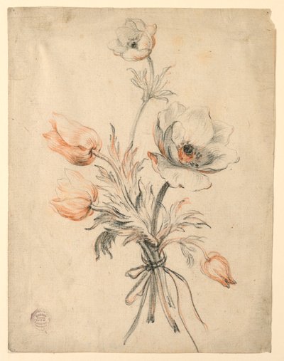 Studie af en flok roser af Unknown artist