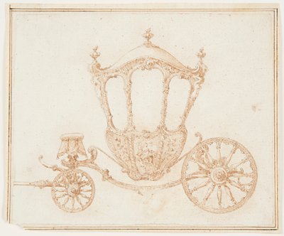 Studie af en coach af Unknown artist
