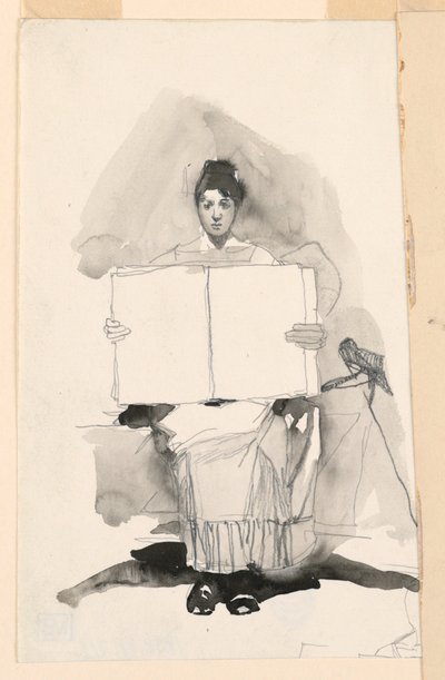 Studie af en ung kvinde af Unknown artist