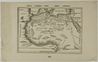 Tabula Moderna Prime Partis Aphricae af Unknown artist