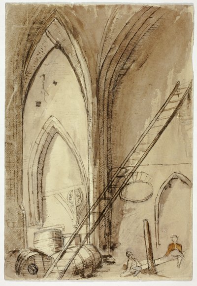 Vintertotter i Kirkebygningen af Unknown artist