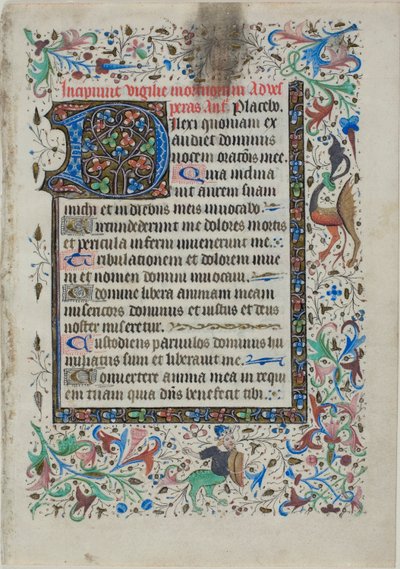 Tekstblad fra en timebog af Unknown artist
