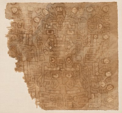 Tekstilfragment med bomuldsgudinde af Unknown artist