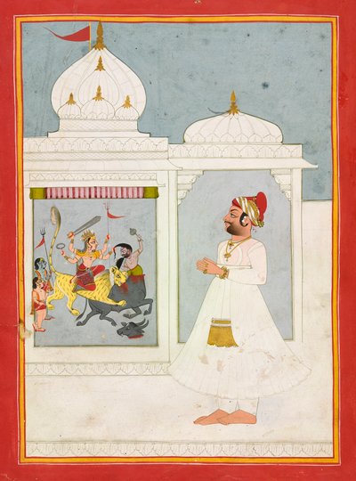 Thakur Ajit Singh tilbeder gudinden af Unknown artist